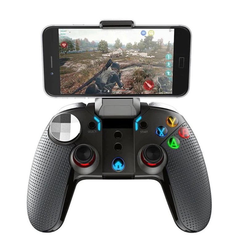 Gamepad bluetooth dualshock, vibratii, iluminat, Android, iOS, stand 6.2 inch, RESIGILAT - imagine 11